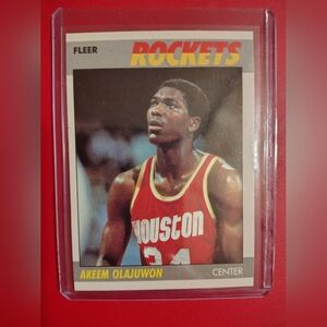 Hakeem Olajuwon 1987-88 Fleer #80 Houston Rockets Basketball Card